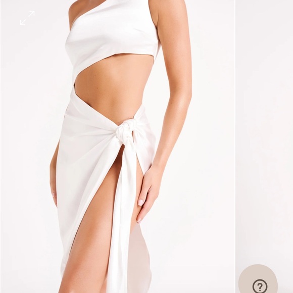 Brand new Meshki Navarah one shoulder white midi dress - Picture 2 of 6
